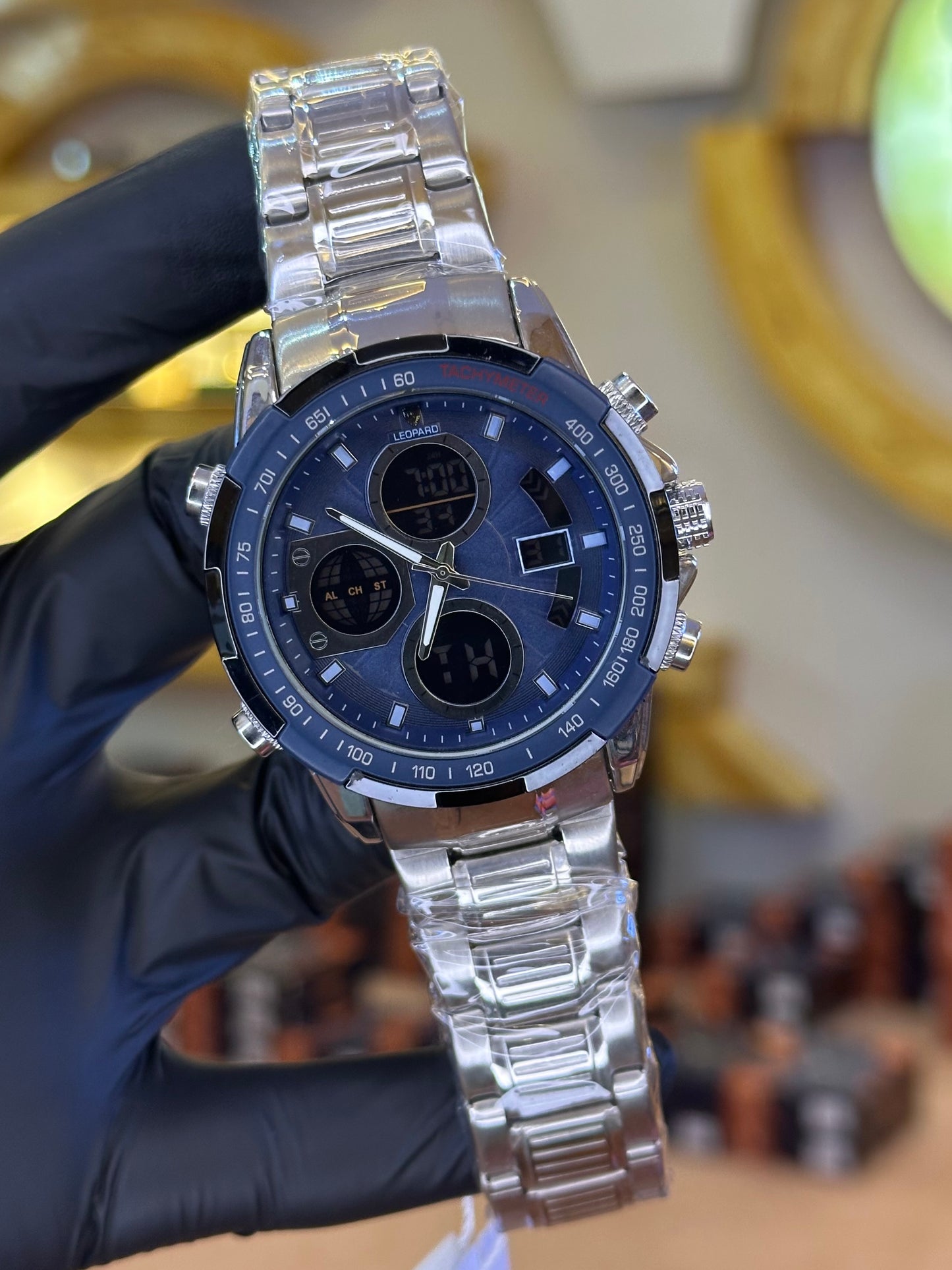 Leapord brand watch double time