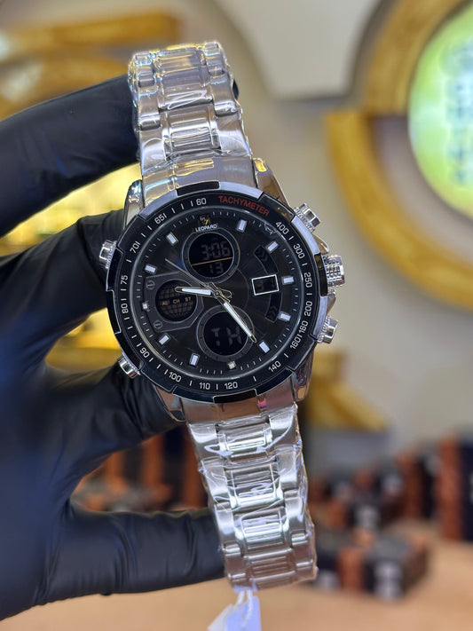 Leapord brand watch double time