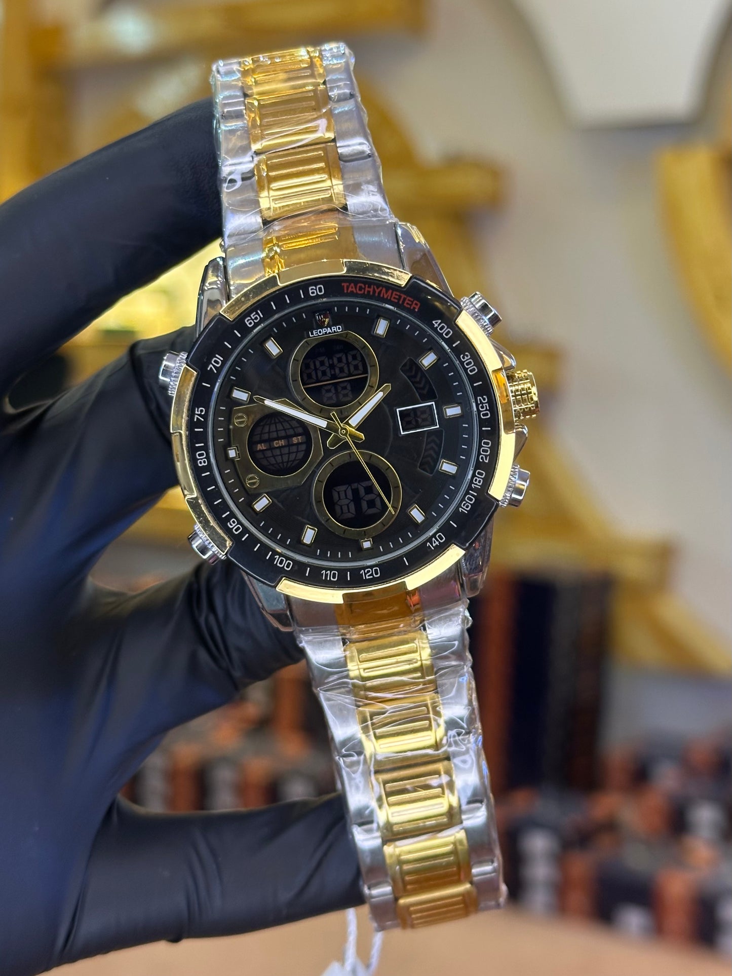 Leapord brand watch double time